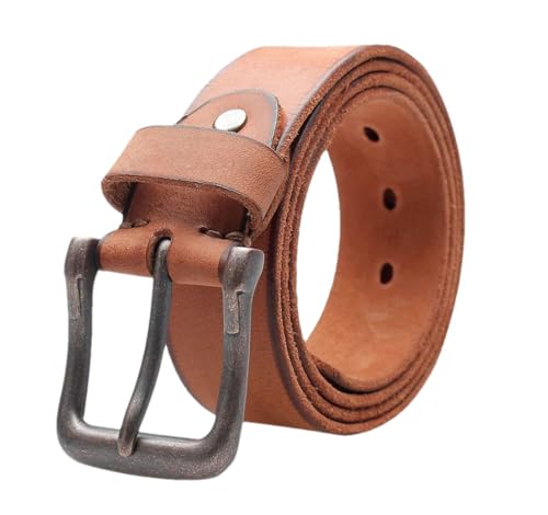 Men Retro Styles Pin Belts Jeans Leather Belt 3.8cm Width Pants Belt Leather Belt For All Seasons