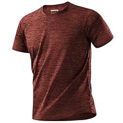 MAGCOMSEN Camisetas Manga Corta Hombre Secado Rápi...: [MATERIAL] - Tejido de poliéster de alta calidad. Fresco, ligero, elástico y transpirable para un confort óptimo. [LIGERA Y ELÁSTICA] - Calidad superior, no se deforma; elástica en 4 direcciones, diseño ligero, libertad de movimiento. [CAMISETA CLÁSI...