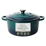 Larder & Vine Enameled Cast Iron Dutch Oven | 5.7qt Dutch Oven Pot with Lid | Dutch Oven for Bread Baking | Compatible on All Cooktops & Oven Safe to 500° F | Great for Sourdough Bread | Bondi