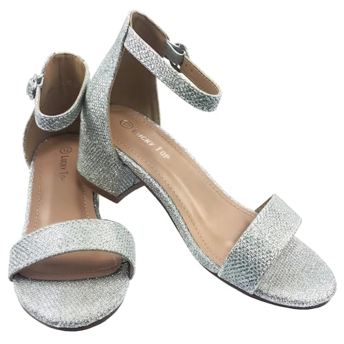 Image of Lucky Top Girls Dress Sandal Low Heel Ankle Strap