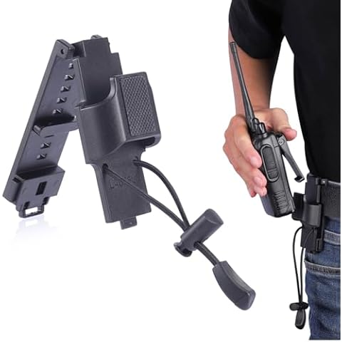 Universal Radio Belt Holster Adjustable from 1.5" to 2.25" Suit Duty Belts Law Enforcement Gear Walkie Talkie Belt Clip Holder Cover