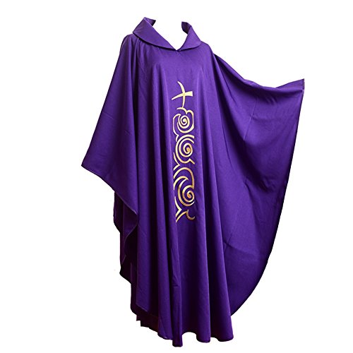 BLESSUME Chasuble Vestments Purple Church Priest Garment