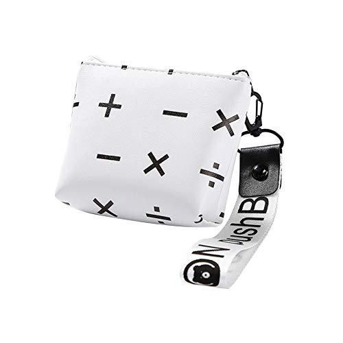 Preisvergleich Produktbild Joyfeel buy 1 Stücke Reißverschluss Geldbörse Schwarz Weiß Damen Kleine Brieftasche Kosmetiktasche Münzen Beutel Münzbörse für Frauen Kind (Arithmetik)