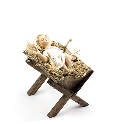 Marolin Holzkrippe mit Jesuskind, zu 21cm Figuren