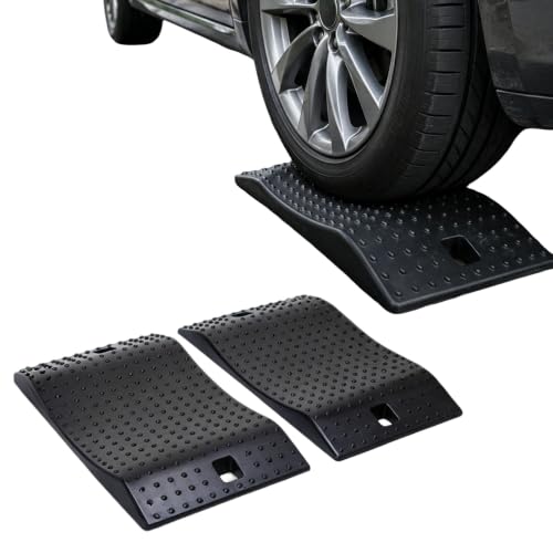 MILBOPAX Rubber Tire Step Ramps Set of 2, Anti Flat Spot Wheel Cradle by MILBOPAX - Used condition - US$38.34