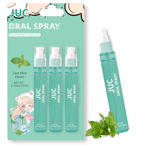 3 Count Mint Breath Spray, 0.33 oz, Cool Mint Flavor