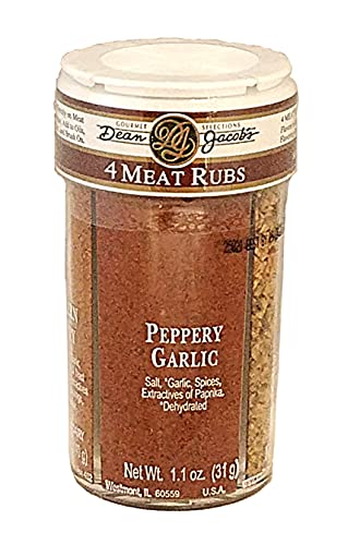 Four Gourmet Meat Rub Seasoning Flavors In One Jar By Dean Jacobs - Flavors Included Are Savory Mesquite, Southern Hickory, Peppery Garlic And Aegean Blend. #TOP11