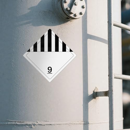 YIKIADA 10 Pack Class 9 Miscellaneous Placard 10.75 × 10.75 Inches Vinyl Removable Self Adhesive DOT Hazmat Compliant Stickers for Shipping Transportation by YIKIADA - Used condition - Image 6
