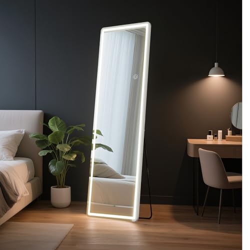 OLIXIS 16"×60" Full Length Mirror with Light, LED Floor Full