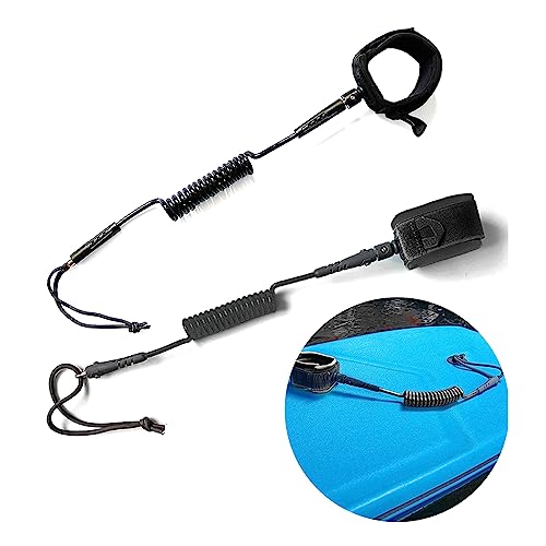 Trela enrolada Trelas em espiral Trelas de pulso grossa TPU Stand-up Paddleboards Corda de mão para