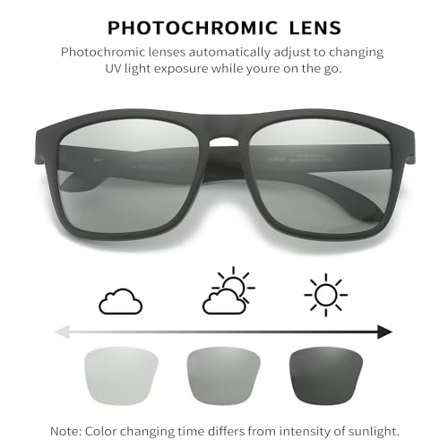 DUBERY Polarized Sunglasses for Men Women UV400 Protection Square Driving Sun Glasses Trendy Shades P88184