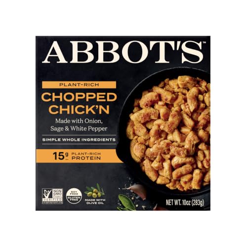 Abbot’s Plant-Based Chopped Chick’n, Vegan, Gluten-Free, 10oz
