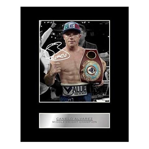 Canelo Alvarez Signed Mounted Photo Display Boxing Champion Autographed Gift Picture Print Cover