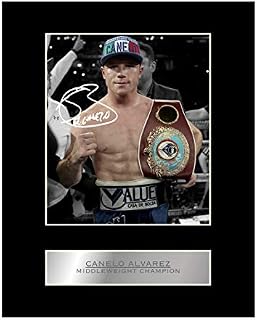 Canelo Alvarez Signed Mounted Photo Display Boxing Champion Autographed Gift Picture Print