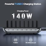 SooPii Premium 140W 7-Port USB C Charging Station for Multiple Device,Black - Image 2