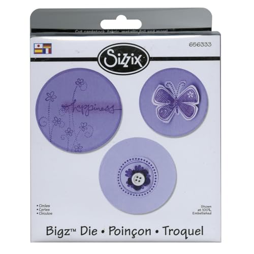 Sizzix Bigz Stanze Kreise, Mehrfarbig