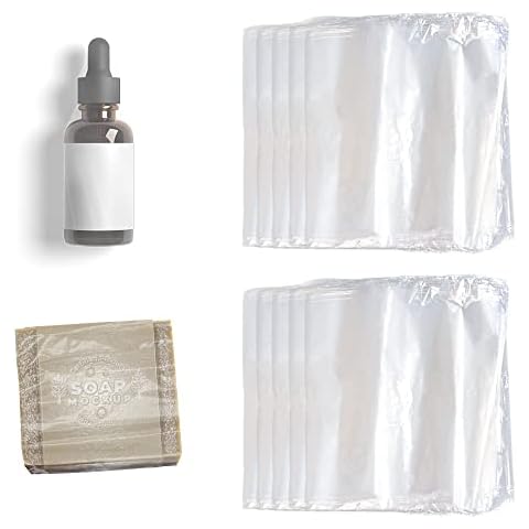 Feelers 100PCS Shrink Wrap Bags 4 X 10 inch, POF Odorless Heat Shrink Wrap Bags for Present, DIY Projects, Soap, Candle Cover