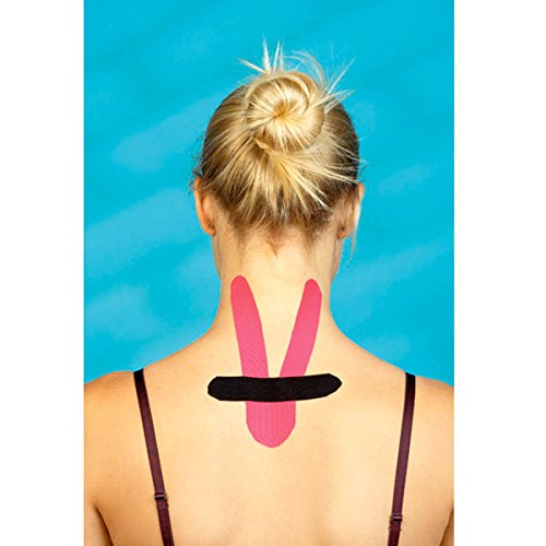 AQ-Tape - Cinta de kinesiología (5,5 m x 2,5 cm, 2 rollos), color amarillo