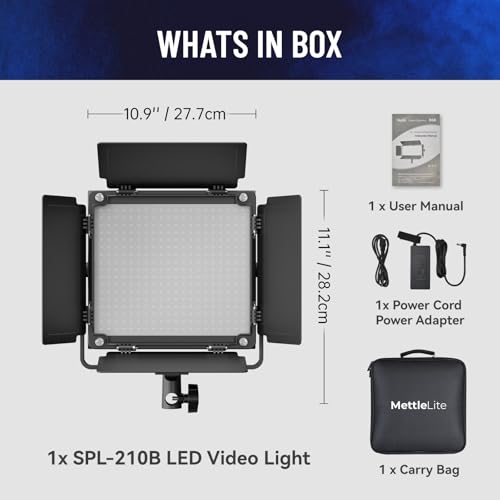 Lumière vidéo couleur SPL210B variable CRI 96+ éclairage studio photo - 7
