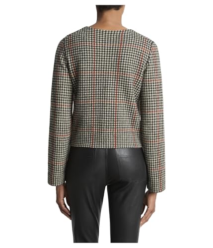 Vince Women's Intarsia Glen Plaid Jacket2