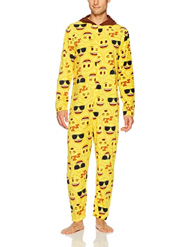 Briefly Stated Emoji Hooded Union Suit Sleepwear