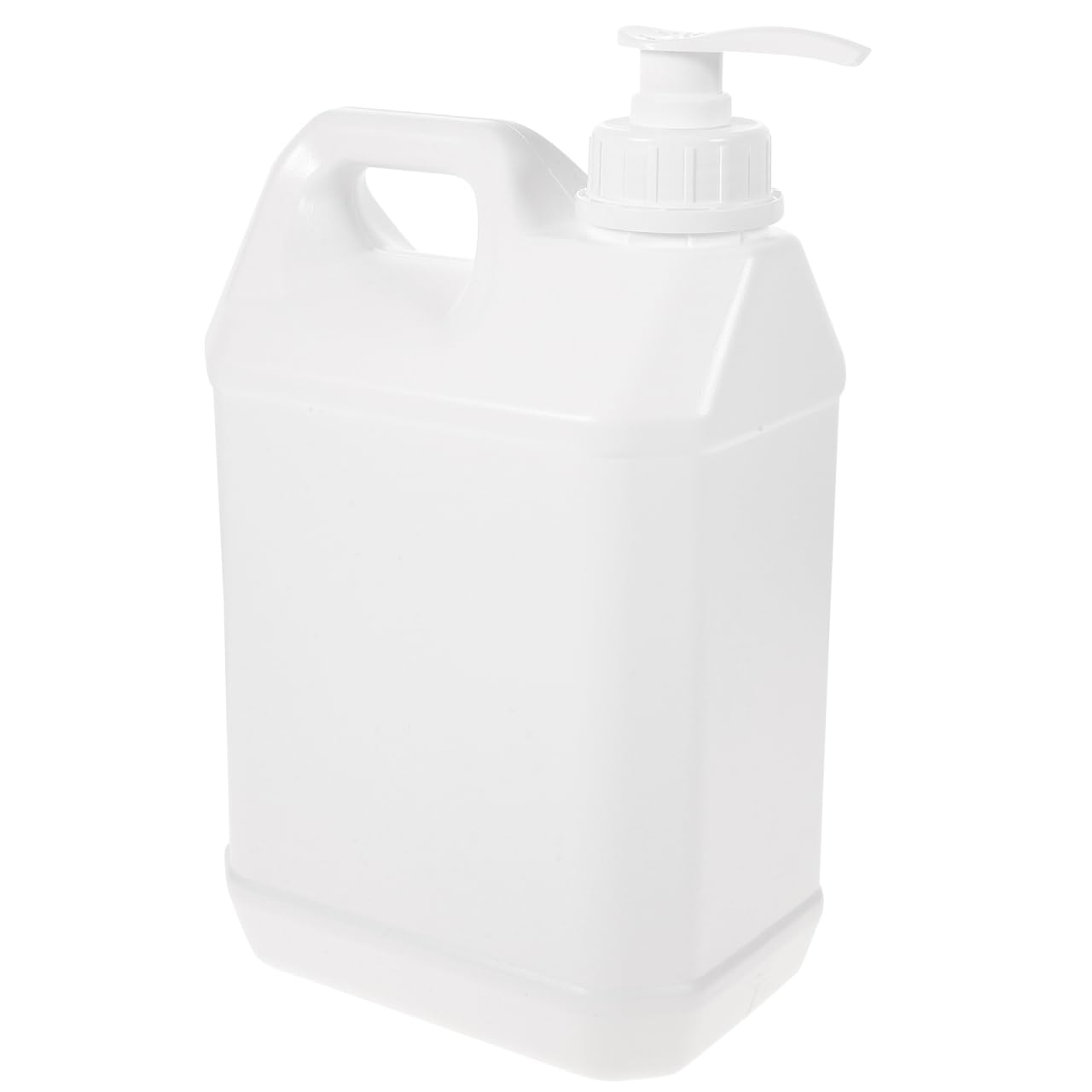 EXCEART 2.5L Refillable Pump Bottle for Liquid Soap Shampoo - Large White Plastic Container with Gasket for Easy Use