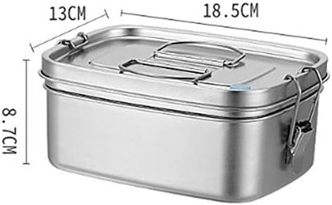 Rfvtgb Large Capacity Sandwich Box, Stainless Steel 1.5 Litre Lunch Box, Eco-Friendly Leakproof Bento Box for Adults & Kids, Office School Food Container