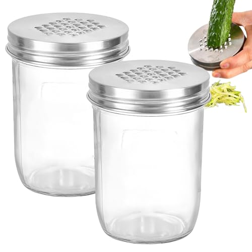 Cheese en acier inoxydable – Râpe de cuisine en acier inoxydable, râpe, rabot | Convient pour bocal avec de friction résistante à l'usure, rabot polyvalent pour fromage, carottes, épices