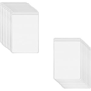 Porta Tessere In Plastica Trasparente - 6 Custodie Per Carte, Inserimento Dall'Alto