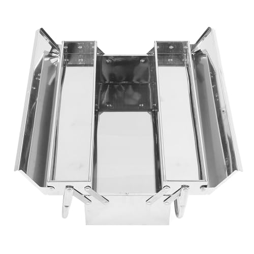 Cocoarm Portable Tool Storage Box Easy to Clean 3 Tray Stainless Steel Box for Home Automotive - Image 3