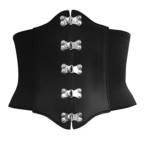 BlackButterfly 6 Pouces Élastique Large Corset Taille Ceinture (Noir, M)