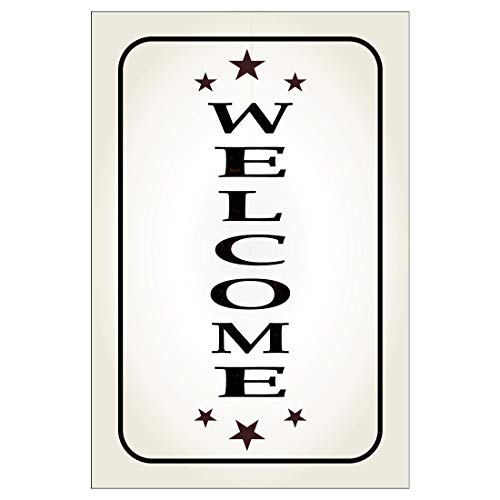 Image of Sehaz Artworks Home Decor Items | Wall Decor | living Room Decorative Items | Room Decor | Welcome' Rust Looks Wall Sign for Wall Decoration Tin Sign (MDF, 30 cm x 20 cm x 0.3 cm)