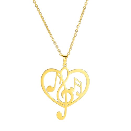EUEAVAN Inspiration amour Note de musique pendentif collier Score de