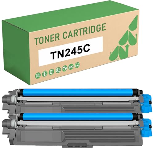 Compatible para Brother TN241 TN245 Cartucho De Tóner, para HL3140CW HL3150CDW HL3170CDW DCP9020CDW MFC9140CDN MFC9330CDW MFC9340CDW Impresora TN245C Cyan*2