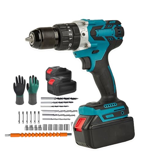 Taladro inalámbrico con luz LED y set de accesorios miniatura 1