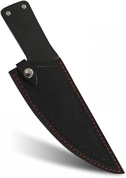 DONGKER Knife Sheath,8" Leather Straight Vertical Knife Holder for 8 Kitchen Chef Knife