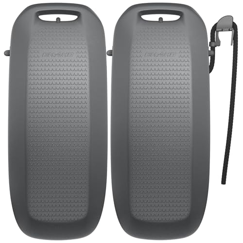 Ehaho Pontoon Boat Fenders Boat Bumpers for Docking High-Density EVA Foam with Secure Fit Lip and Locking Clips for Hull Protection (Gray 2 Pack)