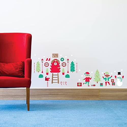 Vinilos Decorativos Navidad Casa de Elfos Papel miniatura 2