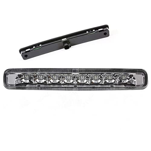 Full LED 3rd Third Brake Light High Mount Stop Light Compatible with Ford Mustang 05-09,Chrome Housing/Clear Lens