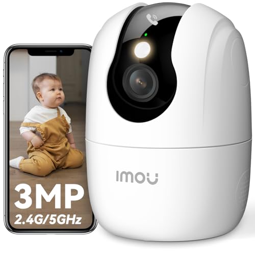 Imou 2K Telecamera WiFi Interno con One-Touch Chiamata, 3MP Telecamera