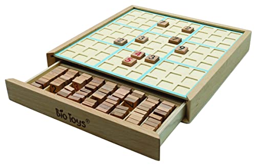 Lexibook, Bio Toys, Sudoku en Bois, éco-Responsable, livret de Sudoku Inclus, tiroir de Rangement,...