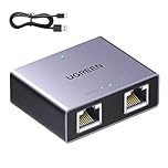 UGREEN Ethernet Splitter, 1 to 2 Gigabit Network Switch, 1000Mbps High-Speed Ethernet Switch, LAN RJ45 Internet Splitter with USB-C Power Cable for PC/Laptop, PS5, Xbox, Modem, Router, TV