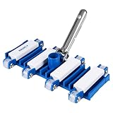 Pool Vacuum Head, Manual Cleaning Vacuum with Wheels 14'' Heavy Duty Handle Pool...