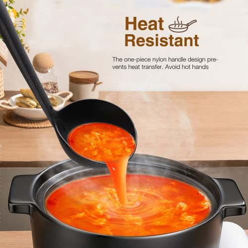 Kitchen Utensils Set of 11 Pcs, Nylon Utensils Set, Non-Stick Cooking Utensils Set 410°F Heat Resistant, Kitchen Gadgets Accessories Tools for Cookware (BPA Free) - Thumbnail 6