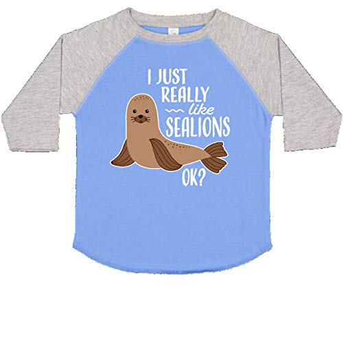 inktastic I Just Really Like Sea Lions Toddler T-Shirt 3T Blue and Heather