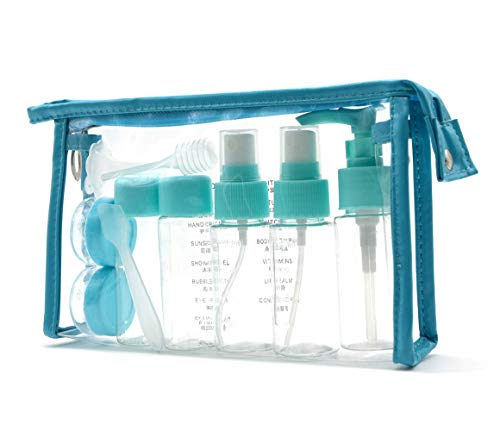 Tsa Approved Travel Toiletry Bottles Leakproof Containers Kit (BPA FREE) Travel Accessories - 10 Pieces/Clear Bag