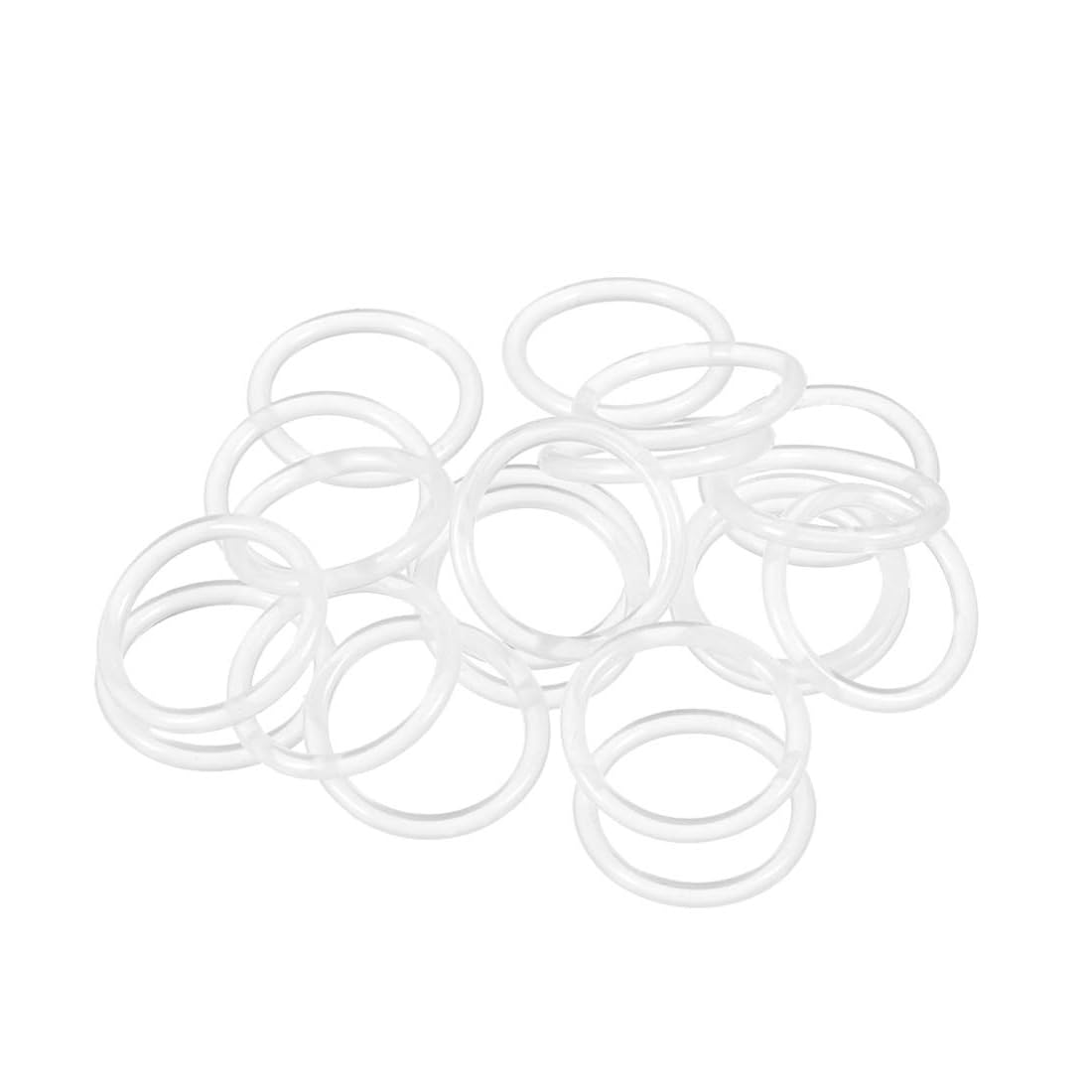 TOP-VIGOR 20Pcs Silicone O Rings, 17mm OD 13mm ID 2mm Width O Rings Sealing Gasket for Plumbing Washer Seal & Auto Quick Repair, White