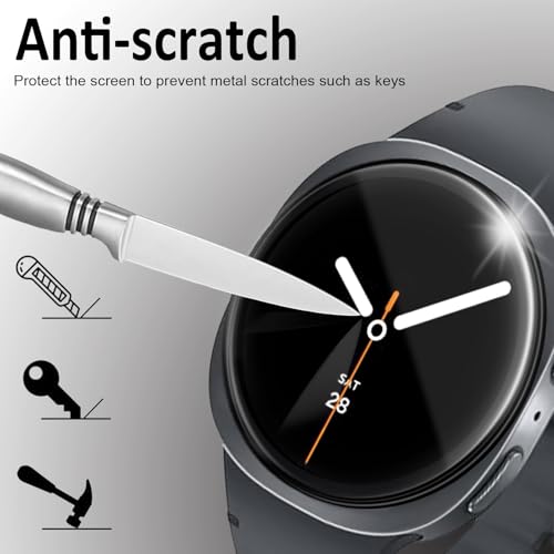 SPGUARD 4 Pack for Samsung Galaxy Watch 8 Screen Protector 40mm Tempered Glass Clear Film Anti Scratch Bubble Free Compatible with Galaxy Watch8 40mm(NOT for Others Models)