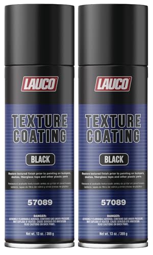 LAUCO Texture Coating Black 13oz Aerosol Spray Can - Pack of 2 - For Automotive and Industrial Use