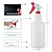 DilaBee Empty Plastic Spray Bottle – 32 oz Spray Bottles for Cleaning Solutions - 100% Leak Proof with Mist Stream and Off Trigger Settings - for Home, Garden, Chemicals, and More (4 Pack - White)
